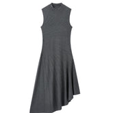 Women's Elegant Slant-Hem Knit Tank Dress