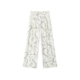 Women's Casual High-Waisted Printed Straight Pants