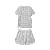 Women's Tweed-Inspired T-Shirt and Shorts Set