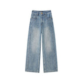 Women's Casual Flattering High-Rise Wide-Leg Jeans