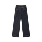 Women's Casual High-Rise Straight-Wide Leg Jeans