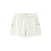 Women's High-Waist Wide-Leg Denim Shorts