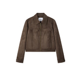 Women's Vintage Faux-Suede Cropped Jacket