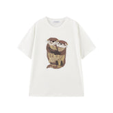 Women's Loose-Fit Cartoon Graphic T-Shirt