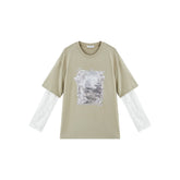 Women's Casual Lace-Spliced Long-Sleeve T-Shirt