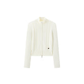 Women's Minimalist Cropped Cable-Knit Cardigan