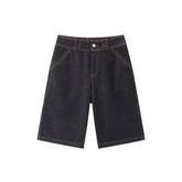 Women's High-Waist Straight-Leg Denim Shorts