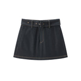 Women's High-Waist A-Line Denim Mini Skirt