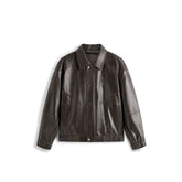 Men's Vintage Brown Waxed Lambskin Leather Jacket