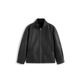 Men's Casual Burnished Goatskin Leather Jacket