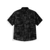 Men's Textured Jacquard Short-Sleeve Shirt