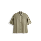 Men's Casual Mulberry Silk Textured Short-Sleeve Shirt