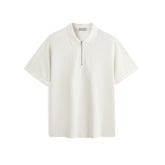 Men's Casual Zipper-Trimmed Polo