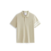 Men's Casual Contrast Striped Polo Shirt