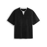 Men's Acetate Color-Blocked Short Sleeve T-Shirt