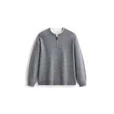 Men's Wool-Blend Faux-Layer Knit Pullover
