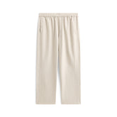 Men's Casual Linen-Texture Wide-Leg Pants