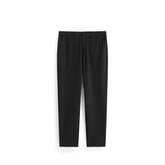 Men's Casual Silk-Blend Black Tapered Pants