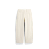 Men's Casual White Relaxed-Fit Elastic-Waist Jeans