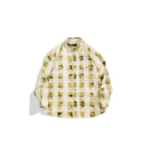 Men's Casual Vintage Plaid Waffle-Texture Shirt