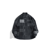 Men's Casual Vintage Denim Plaid Shirt