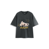 Men's Casual Cartoon Puppy Crewneck T-Shirt