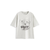 Men's Casual Hand-Drawn Puppy Print T-Shirt