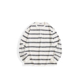 Men's Casual Striped Henley Long-Sleeve T-Shirt