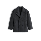 Men's Commuter Double-Breasted Wool Double-Face Coat