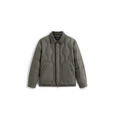 Men's Casual PU Leather Panel-Collar Down Jacket
