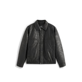 Men's Casual PU Leather Jacket-Style Fashion Down Jacket