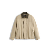 Men's Barn-Style Contrast-Collar Utility Jacket