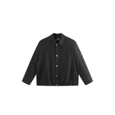 Men's Casual Shadow Jacquard Black Jacket