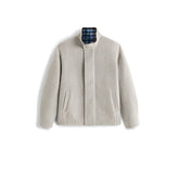 Men's Commuter Stand-Collar Plaid Double-Face Wool Jacket