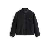 Men's Commuter Black Wool-Blend Wool-Feel Jacket