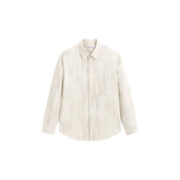 Men's Casual Textured Vertical-Stripe Shirt