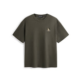 Men's Logo Embroidered Mid-Sleeve T-Shirt
