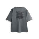 Men's Gradient Print and Embroidered T-Shirt