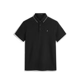 Peacebird Men *US Final Sale* Men's Cooling Khaki Polo Shirt with Contrast Edges