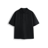 Men's Textured Jacquard Knit Polo Shirt