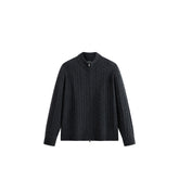 Men's Old Money Style 100% Wool Ribbed Knit Top