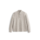 Men's Commuter Button Half-Placket Geometric Knit Top