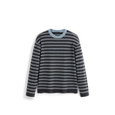 Men's Casual Contrast-Stripe Wool-Blend Knit Pullover