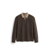 Men's Old Money Style Wool-Blend Shirt-Style Knit Top