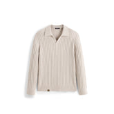 Men's Commuter Solid Ribbed-Texture Knit Top