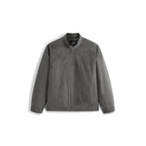 Men's Harrington Faux Suede Stand-Collar Padded Jacket