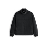 Men's Casual Black Stand Collar Jacket