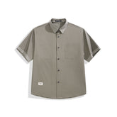 Men's Contrast-Trim Plaid Shirt