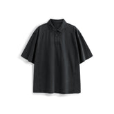 Men's Loose-Fit Washed Polo Shirt