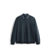 Men's Casual Shirt-Collar Faux-Layer Sweatshirt